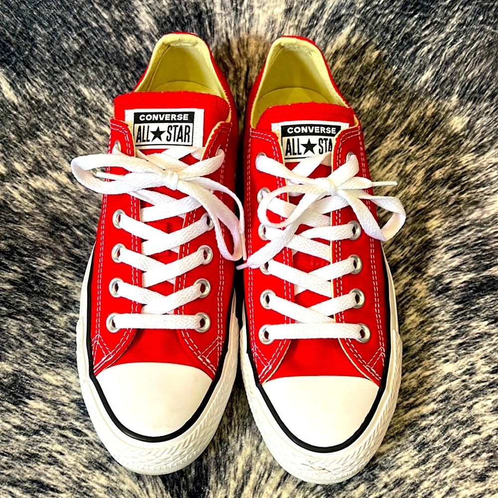 Like new Red Converse All Star shoes. Size 8